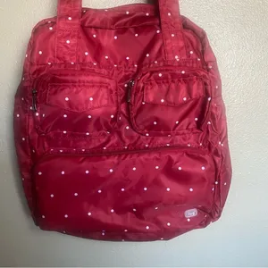 Lug polka dot Red and white Bag‎ Lightweight packable Tote Bag thumbnail 2