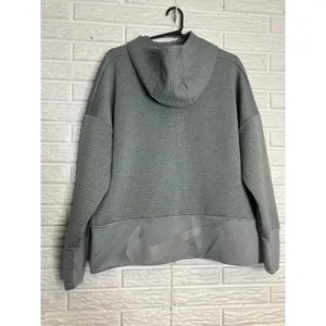 Nike Dri-FIT‎ Hoodie Womens Large Gray Excellent Textured Swoosh Pullover thumbnail 6