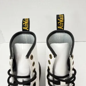 Dr. Martens White Patent Leather Combat Style Boots Size 6 thumbnail 5