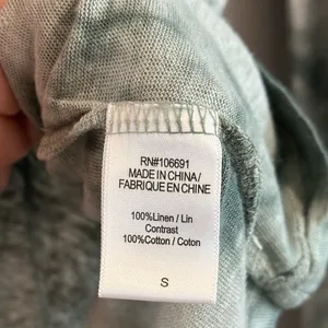 Young Fabulous Broke Green Linen Tie Dye Top‎ Size Small thumbnail 4