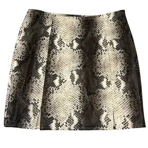 Salty Faux Leather Snakeskin Mini Skirt Python Animal Print Women's Sz Medium M thumbnail 1