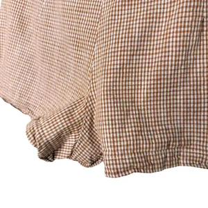 Free People Fitted Waist Straight Hem Plaid Big Dreams Mini Skort Size 4 Orange thumbnail 7