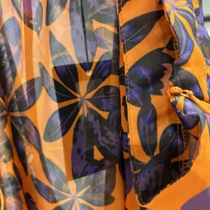 prettylittlething NWT Orange Floral Chiffon‎ Beach Flare Pants Women's Size 22 thumbnail 7