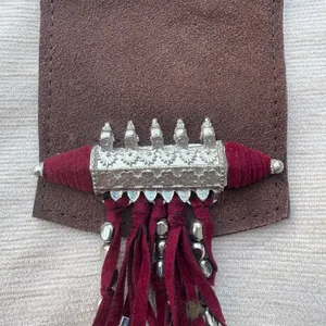 Earthbound Trading Co Purse Afghanistan Inspired Boho Leather Cotton Convertible thumbnail 3