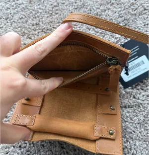 Leather Jewelry Roll Able Cognac thumbnail 6