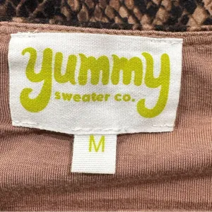 Yummy Clothing Co. Brown Black Snakeskin Bodysuit Women's Medium thumbnail 2