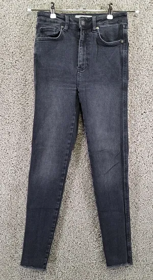 Free People Jeans Womens 27 (Fits 26x27) Dark Wash We the Free‎ Raw Hem Boho thumbnail 1