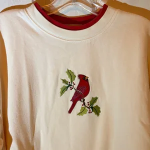 Vintage M & C Sportswear Christmas Red Bird Shirt thumbnail 3