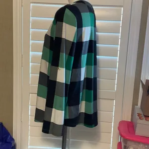 Plaid Green and Black Women's Blouse thumbnail 4