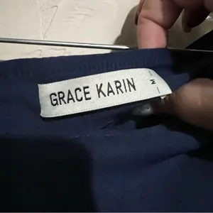 Grace Karin Navy Blue Retro Fit & Flare‎ Off the Shoulder Dress thumbnail 5