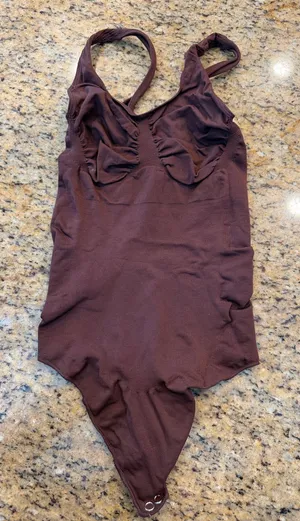 Yitty Brown Shaping Bodysuit Ruched Bust XS/S thumbnail 1