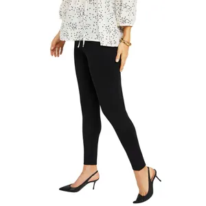 Mama Prima by Motherhood Maternity Ponte Maternity Postpartum Leggings Black L thumbnail 8