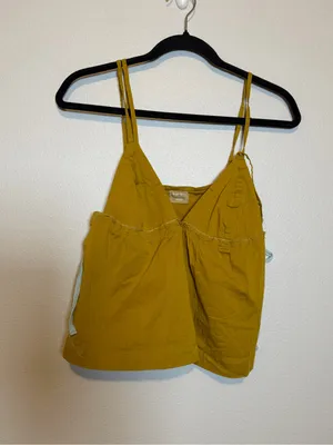 NWOT Free-est Free People Fields of Love Top Tank Cami Chartreuse Combo XS thumbnail 7