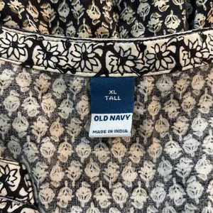 Old Navy Size XLT XL Tall Boho Peasant Top Blouse Floral Print Balloon Sleeves thumbnail 3