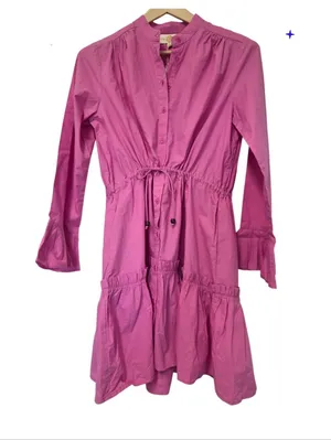 ANNA CATE Pink Mini Dress Size Large Cottagecore Prairie NWT Wedding Guest thumbnail 2