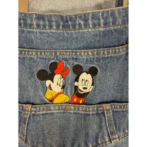 Vintage Disney Mickey Minnie Mouse Denim Overalls Women's Large Jerry Leigh thumbnail 3