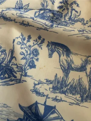 Edikted delft print strapless top and low rise skirt SET Small horse Japan Y2K thumbnail 9