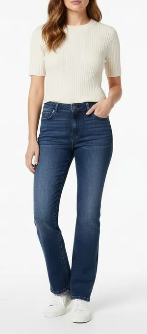 Lee Modern Series Curvy Fit Bootcut Jeans Medium Wash Blue Size‎ 12S Short thumbnail 1