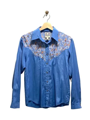 Vintage Desert West Button Down Western Shirt Blue Size XS Rodeo Country Spring thumbnail 2