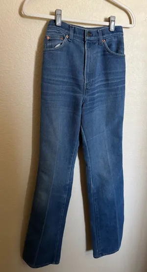 Vintage 60s Levis Big E Flare Jeans Size‎ 2 thumbnail 1