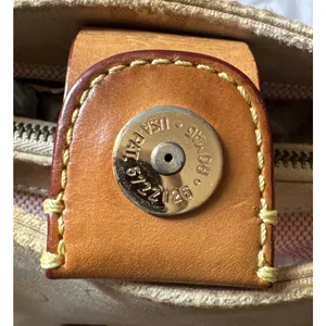 Dooney & Bourke Tan Polka Dot Tote Gold Hardware Bag Charm 12 x 10 x 4 thumbnail 11