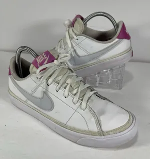 Nike Court Legacy Low White Metallic Silver Pink - Women's Size 8 /6.5Y thumbnail 1