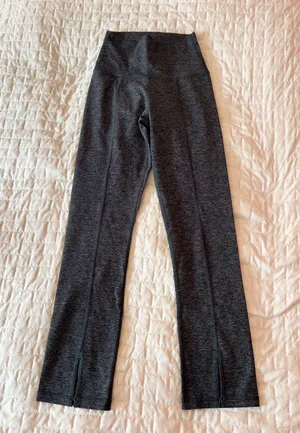 Aerie Offline By Charcoal Heather The Hugger Hi-Rise Slit Hem Pants Size XS thumbnail 1