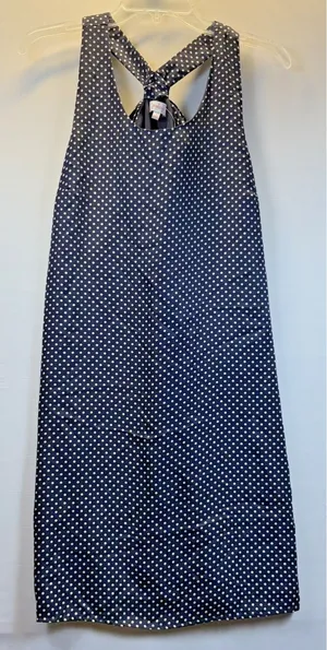 Pixley womens mirin‎ Dress blue Polka Dot Shift Tie razerBack Lined Small thumbnail 1