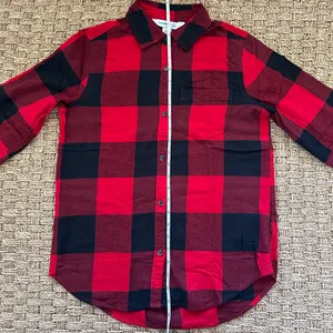 Old Navy Shirt Women's Extra Small Classic Fit Red Buffalo Plaid Flannel thumbnail 8