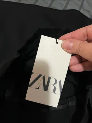 Zara NWT Black Paperbag High Rise Pleated Belted Tapered Trouser‎ Pants thumbnail 10