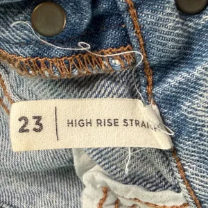 PacSun High Rise Straight Leg Distressed Jeans Light Wash Blue Size 23 thumbnail 4