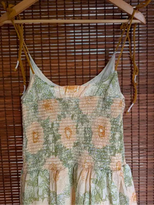 NWT Free People Adriel Floral Midi Dress Ivory Combo M $168 thumbnail 9