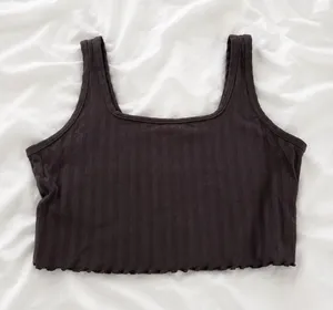 Aerie Offline Brown Ribbed Crop Tank Size XL thumbnail 1