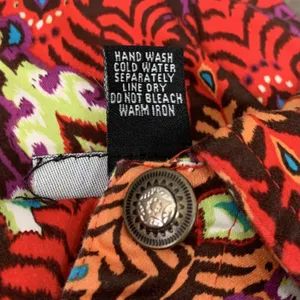 Kaktus Jacket Size Large Stretch Colorful 3/4 Sleeve Artsy Earthy Boho Tribal thumbnail 6