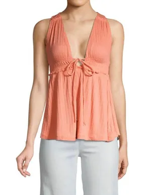 Free People Beach Bound Tank Top, Sz L thumbnail 1