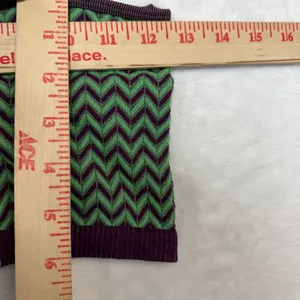 Zara‎ Set XS Green Purple Knit Crop Top Legging Slimming Geometric Sexy Gym Yoga thumbnail 7