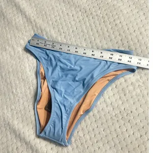 J.Crew Cross-Front Cheeky Bikini Bottom Women's Small Blue NWT thumbnail 7