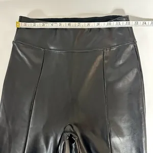 Abercrombie Split-Hem Vegan Leather Slim Flare Pants thumbnail 8