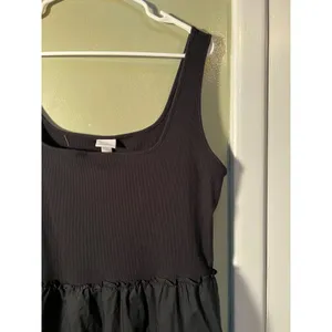 A New Day Women's Size Large Sleeveless Knit Midi A-Line Dress Black Ruffle thumbnail 7