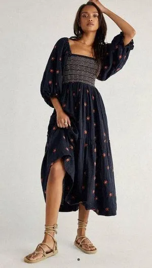 Free people Dahlia Embroidered Maxi Dress thumbnail 1