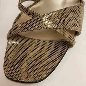 Sesto Meucci Size‎ 8 Gold Metallic leather Heels size 9.5N A10 thumbnail 8