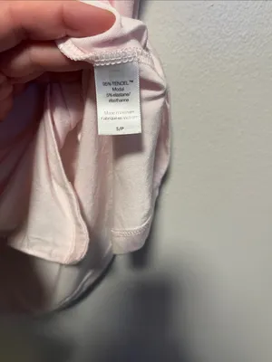 EBERJAY Gisele TENCEL Modal Short Sleeve Pajama Top, Sorbet Pink / Black, Size S thumbnail 6