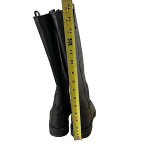 Boemos Black Leather Knee High Riding Boot Size 36 Minimalist Moto Equestrian thumbnail 6