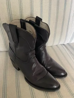 Freebird by Steven Zamora Western Leather Ankle Boots Black US 8 thumbnail 4