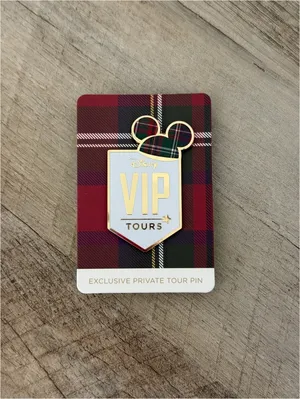 Disney World VIP Tours Exclusive Private Tour Plaid Mickey Hat Pin thumbnail 2