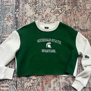 Hype and Vice NWT Michigan State Rookie Sweater Pullover Raglan Fleece Cropped thumbnail 12