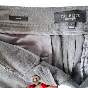 Talbots Heritage Gray Wool Blend Straight Leg Dress Pants Womens Sz 2 Old‎ Money thumbnail 3