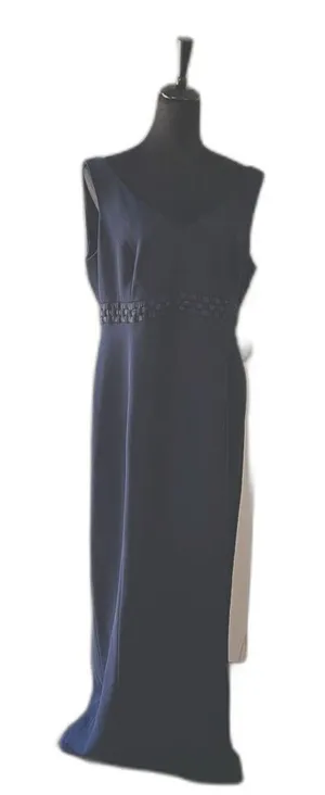 Jones New York Evening Dress 14 Maxi Navy‎ Blue thumbnail 1