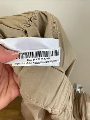 Quince Organic Stretch Cotton‎ Wide Leg Light Khaki Chino Pants Size 8 thumbnail 7