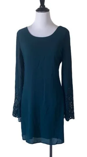5/$30 🎈 YA Los Angeles small green long‎ sleeved dress thumbnail 1